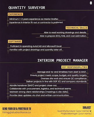 Quantity Surveyor & Interior Project Manager