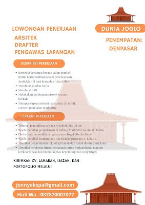 Arsitek / Drafter / Pengawas Lapangan