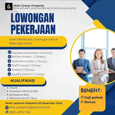 - Marketing Eksekutif (8 Orang)