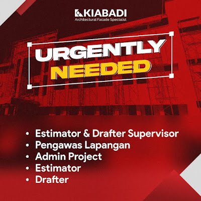 Estimator & Drafter Supervisor, Pengawas Lapangan, Admin Project, Estimator, Drafter