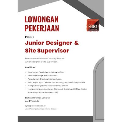 Junior Designer dan Site Supervisor