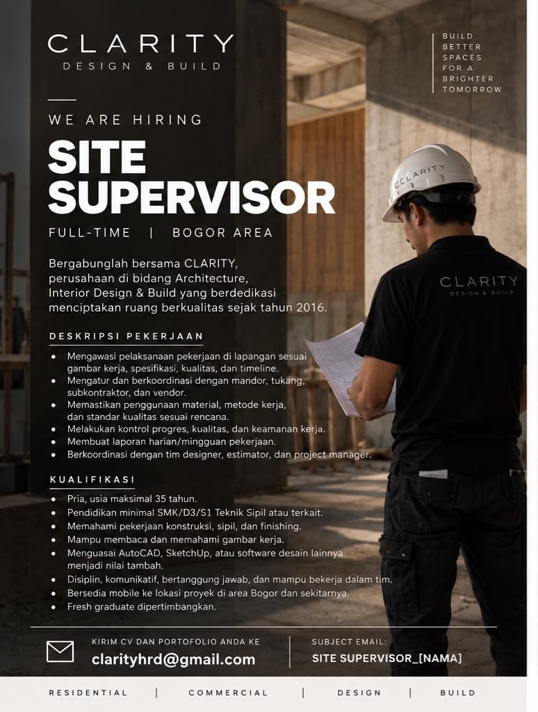 Admin / Finance  - Site Supervisor