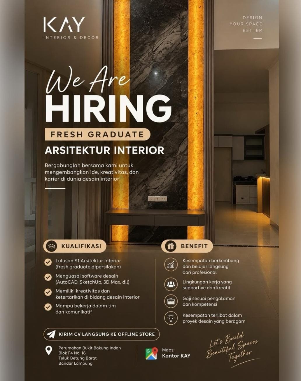 Arsitektur Interior (Fresh Graduate)