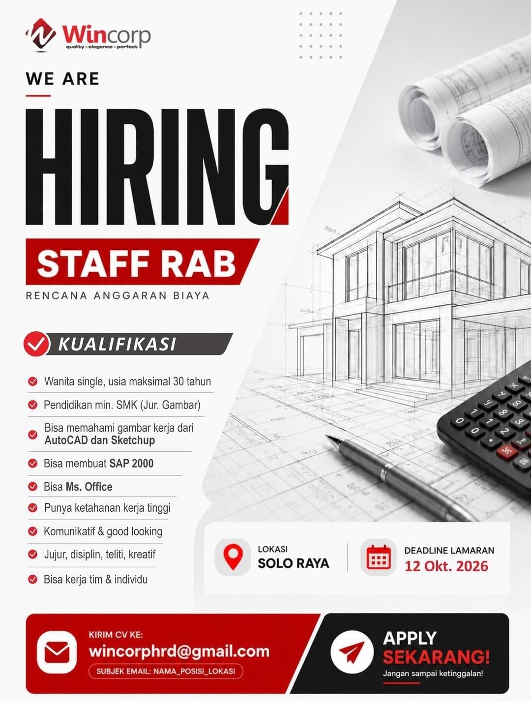 Staff RAB (Rencana Anggaran Biaya)