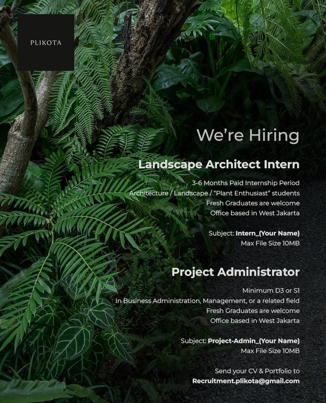 Landscape Architect Intern - Project Administrator