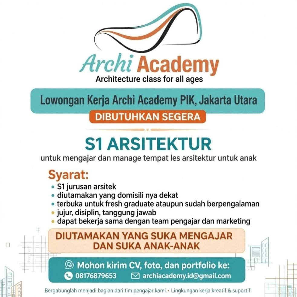 Pengajar / Tenaga Pengajar (S1 Arsitektur)